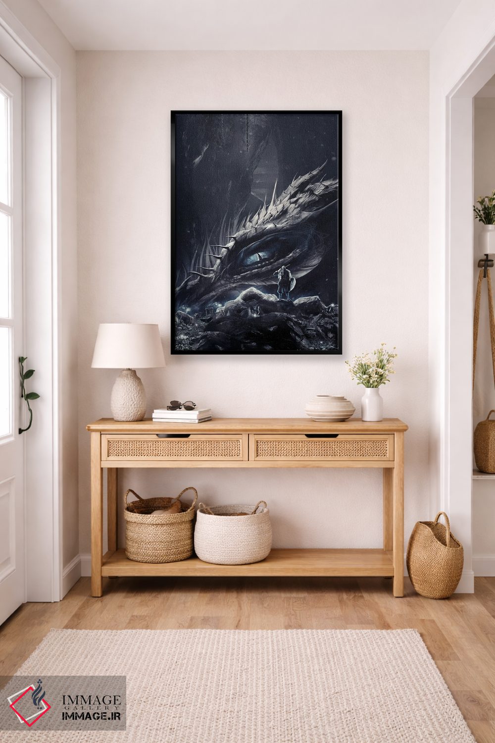 تابلو دکوراتیو سیگرد و فافنیر ملاقات می کنند اثر ایکارونا - D6B