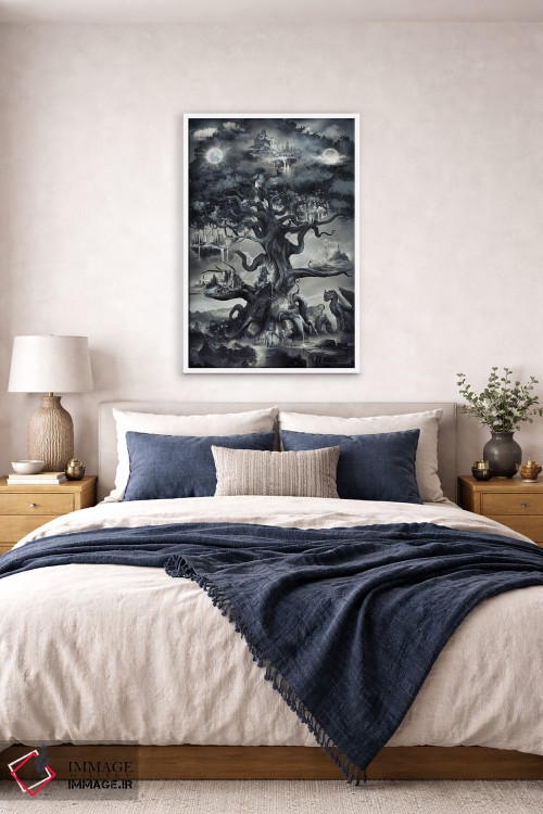 تابلو دکوراتیو ایگدراسیل درخت جهان نورس اثر ایکارونا - D6W