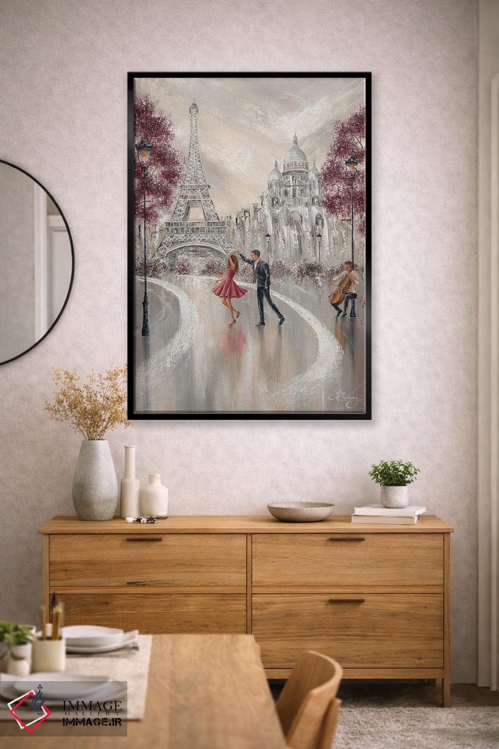 تابلو دکوراتیو Paris Dance III,پیچ وتاب، رقص پاریسی ۳ اثر ایزابیلا کارولویچ - D2B