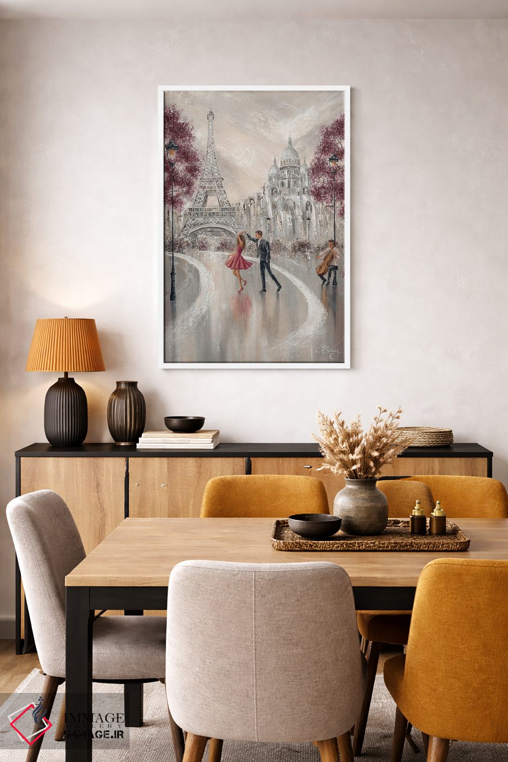 تابلو دکوراتیو Paris Dance III,پیچ وتاب، رقص پاریسی ۳ اثر ایزابیلا کارولویچ - D5W