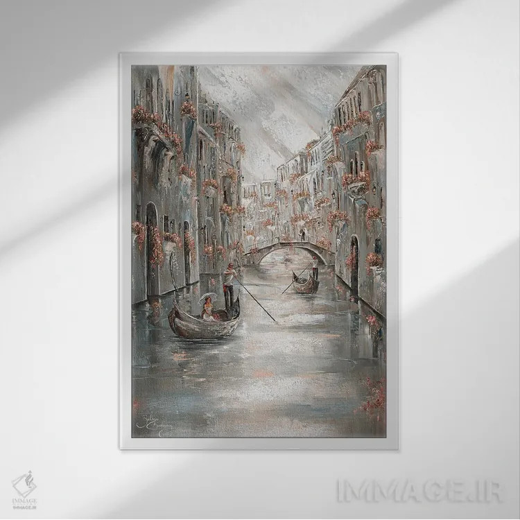 تابلو دکوراتیو Venice Charm,خاطره، جذابیت ونیز اثر ایزابیلا کارولویچ - نمای قابدار سفید