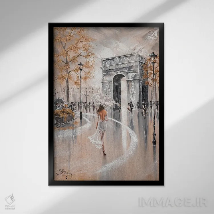 تابلو دکوراتیو جلوه پاریس اثر ایزابیلا کارولویچ - نمای قابدار مشکی