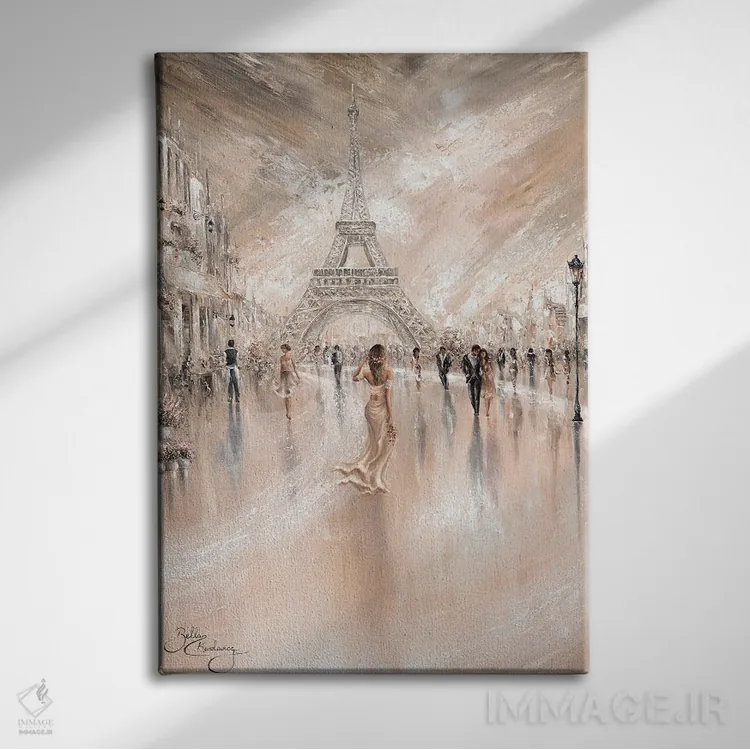 تابلو دکوراتیو Paris Flair,هارمونی، جذابیت پاریسی اثر ایزابیلا کارولویچ - نمای روبهرو روی دیوار
