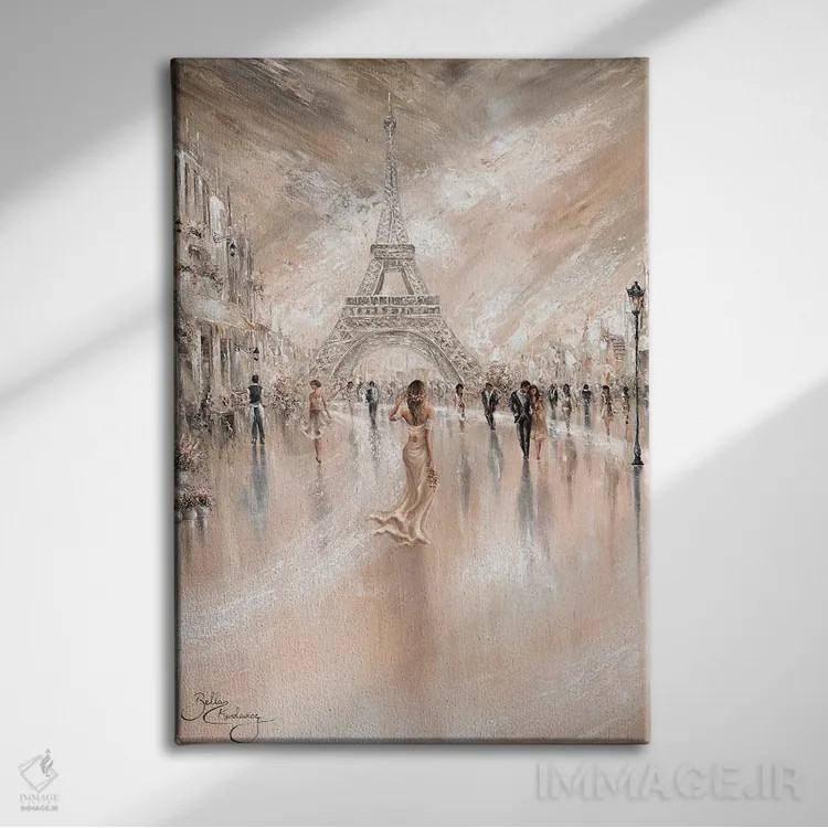 تابلو دکوراتیو Paris Flair,هارمونی، جذابیت پاریسی اثر ایزابیلا کارولویچ - نمای روبهرو روی دیوار