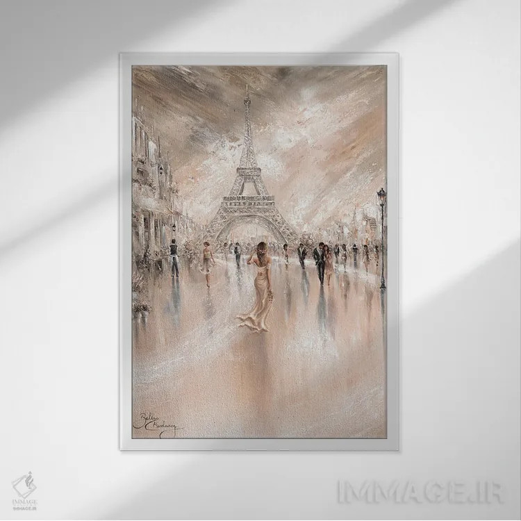 تابلو دکوراتیو Paris Flair,هارمونی، جذابیت پاریسی اثر ایزابیلا کارولویچ - نمای قابدار سفید