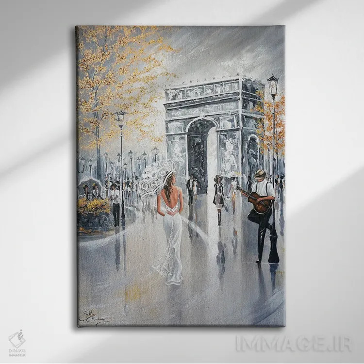 تابلو دکوراتیو Paris,نگاهی کوتاه، پاریس اثر ایزابیلا کارولویچ - نمای روبهرو روی دیوار