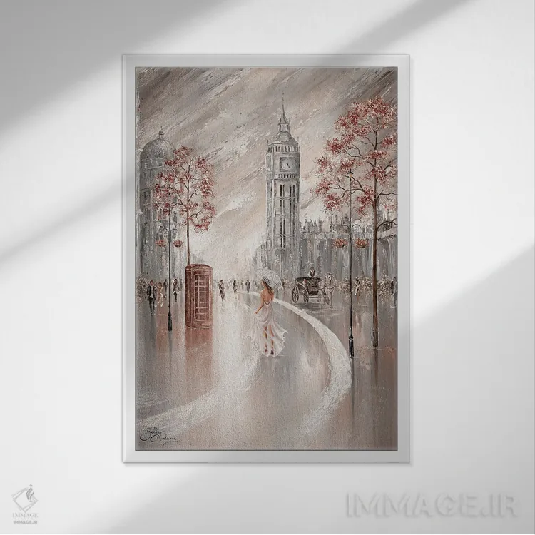 تابلو دکوراتیو London,نسیم ملایم، لندن اثر ایزابیلا کارولویچ - نمای قابدار سفید