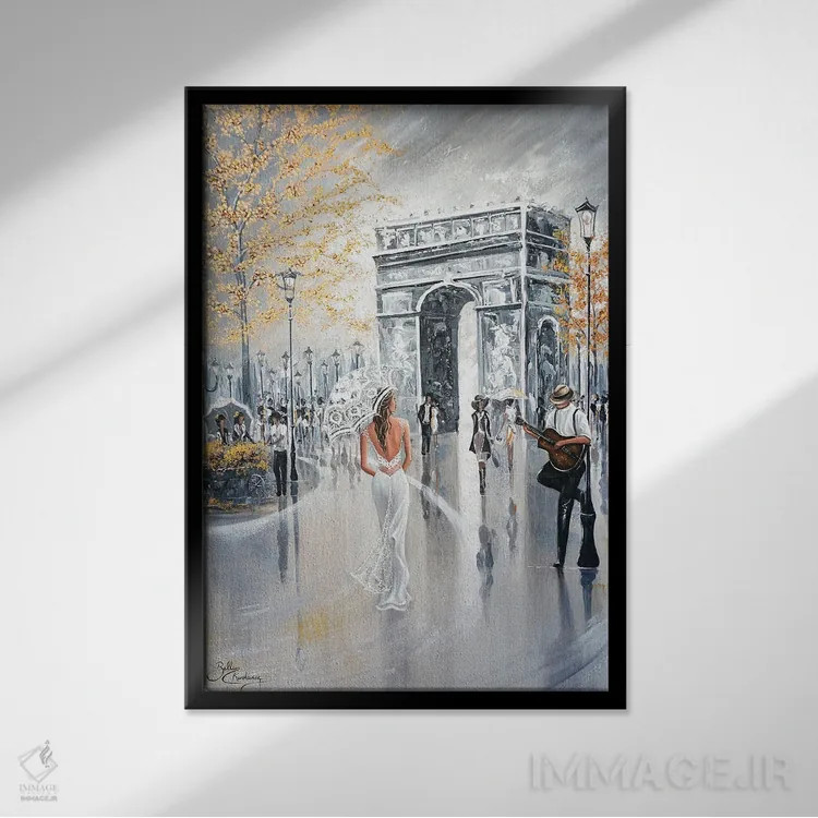 تابلو دکوراتیو Paris,نگاهی کوتاه، پاریس اثر ایزابیلا کارولویچ - نمای قابدار مشکی