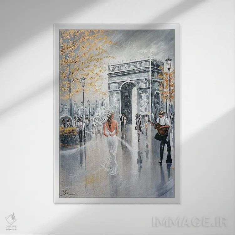 تابلو دکوراتیو Paris,نگاهی کوتاه، پاریس اثر ایزابیلا کارولویچ - نمای قابدار سفید
