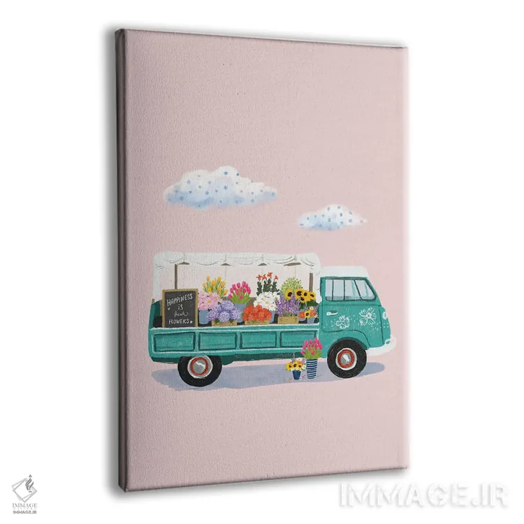 تابلو دکوراتیو بازار گل I اثر ایلاریا بندتی - نمای پرسپکتیو محصول