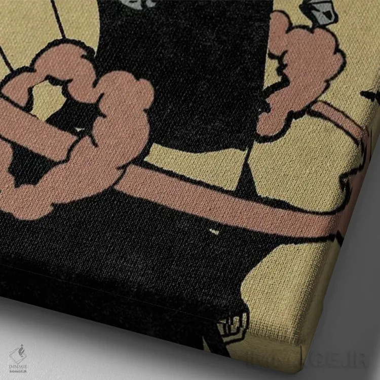 تابلو دکوراتیو در جستجوی لحظه دیگر، این لحظه را از دست نده اثر ایلو ناتیکا - نمای نزدیک بافت بوم