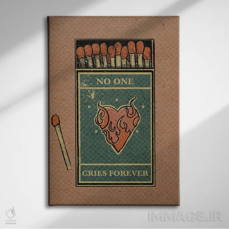 تابلو دکوراتیو هیچ کس همیشه گریه نمی کند اثر ایلو ناتیکا - نمای روبهرو روی دیوار