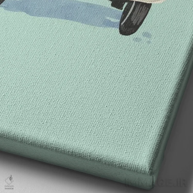 تابلو دکوراتیو بازار گل II اثر ایلاریا بندتی - نمای نزدیک بافت بوم