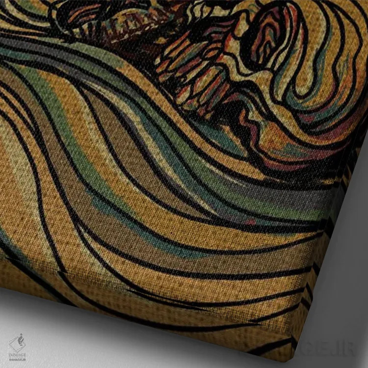 تابلو دکوراتیو هم روح ها اثر ایلو ناتیکا - نمای نزدیک بافت بوم