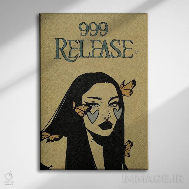 تابلو دکوراتیو عدد فرشته ۹۹۹ اثر ایلو ناتیکا - نمای روبهرو روی دیوار