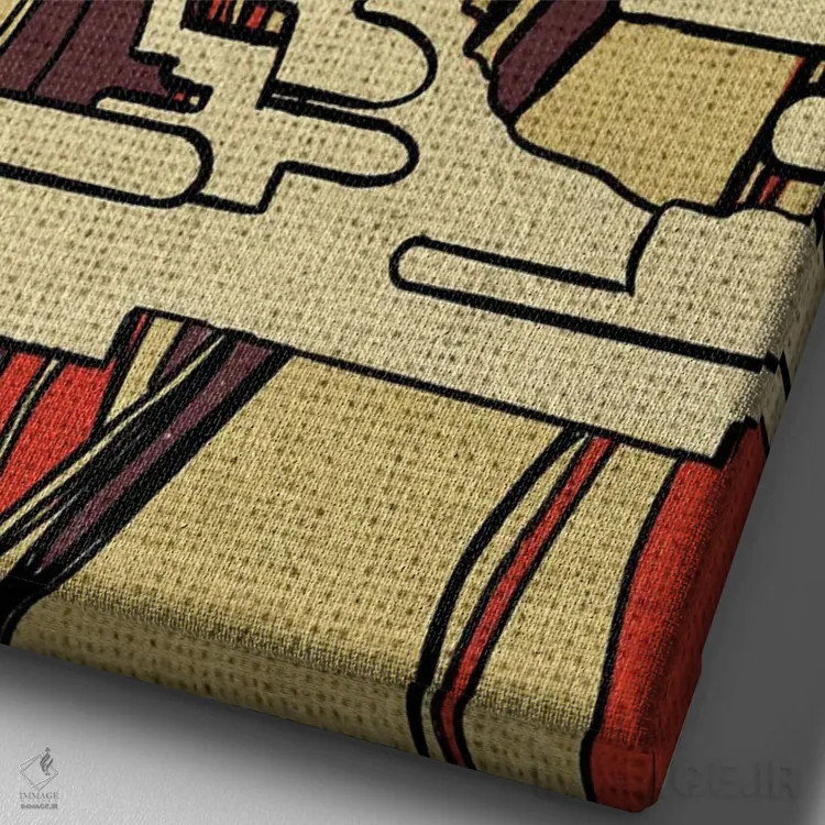 تابلو دکوراتیو زندگی یک کوه است اثر ایلو ناتیکا - نمای نزدیک بافت بوم