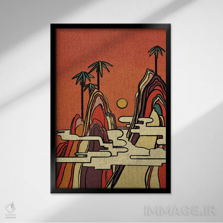 تابلو دکوراتیو زندگی یک کوه است اثر ایلو ناتیکا - نمای قابدار مشکی