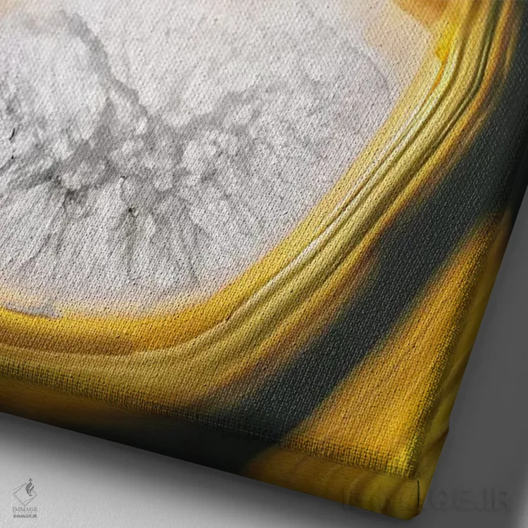 تابلو دکوراتیو گدازه کهربایی اثر فایو بای فایو کالکتیو - نمای نزدیک بافت بوم