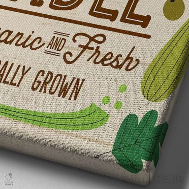 تابلو دکوراتیو تازه از مزرعه I اثر ایلیس آویلس - نمای نزدیک بافت بوم