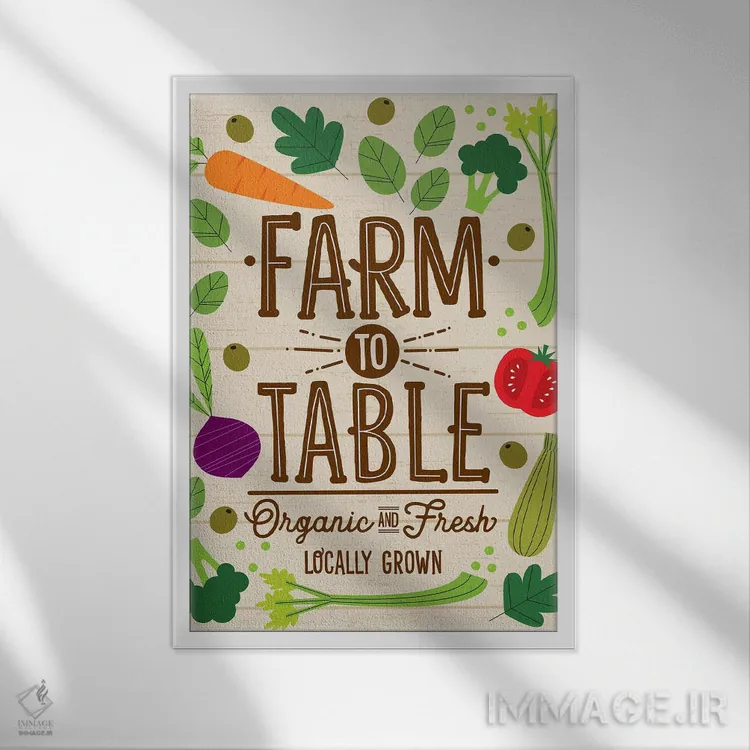 تابلو دکوراتیو تازه از مزرعه I اثر ایلیس آویلس - نمای قابدار سفید