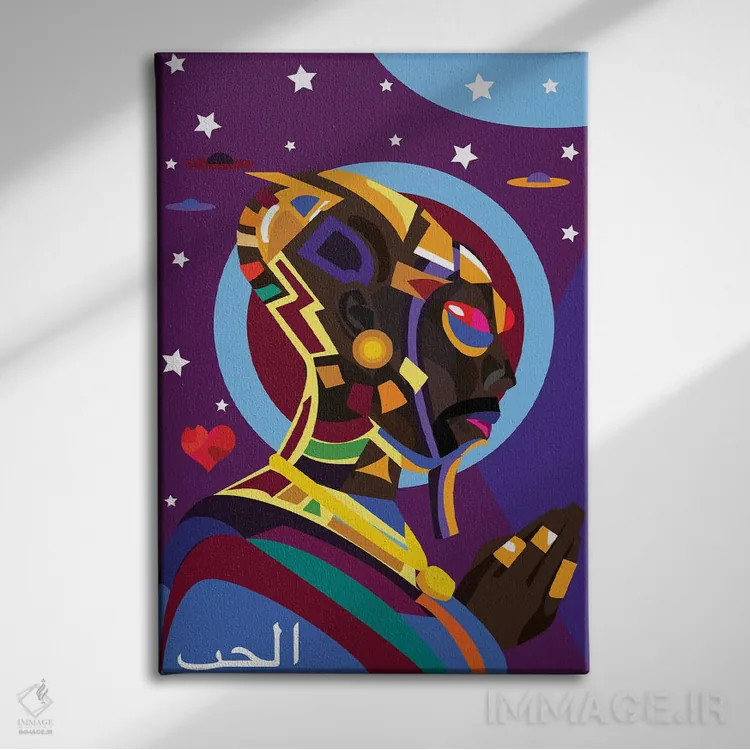 تابلو دکوراتیو بیگانه اثر ایندی لاو - نمای روبهرو روی دیوار