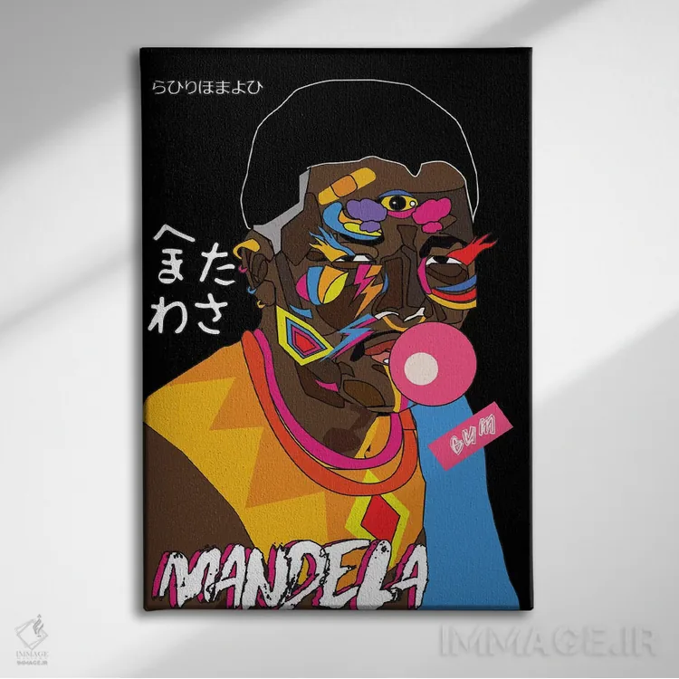 تابلو دکوراتیو ماندلا اثر ایندی لاو - نمای روبهرو روی دیوار