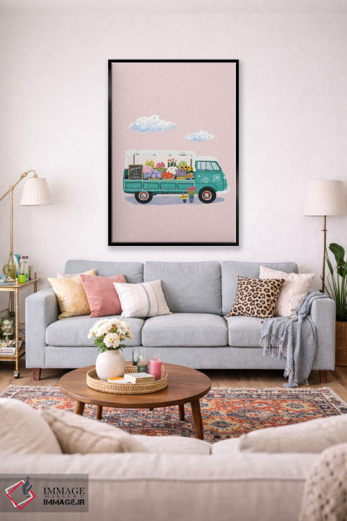 تابلو دکوراتیو بازار گل I اثر ایلاریا بندتی - D1B