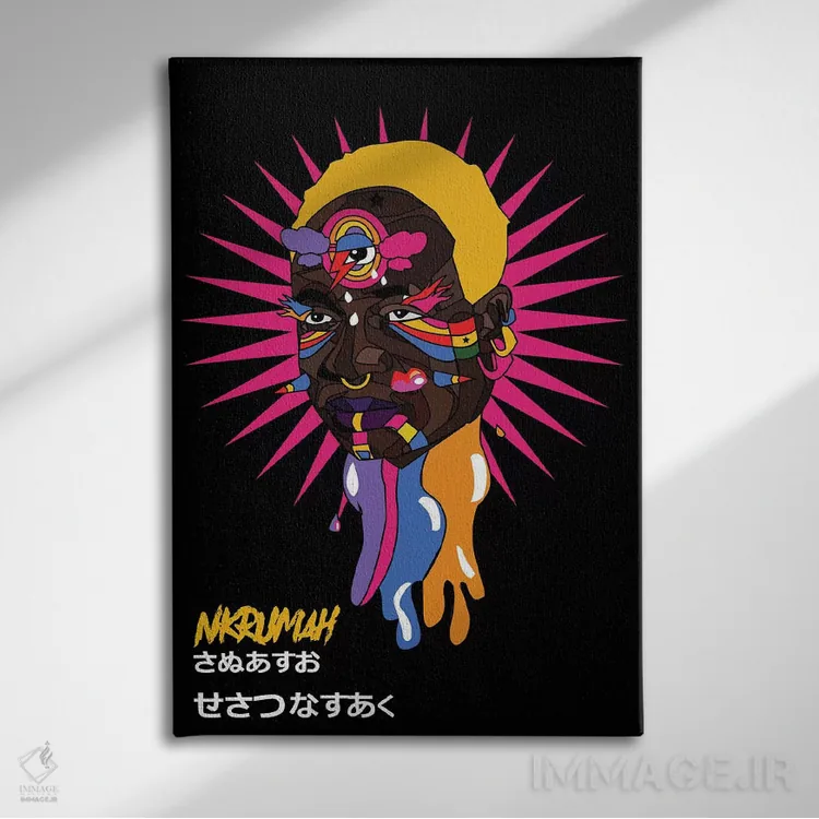 تابلو دکوراتیو انکرومه اثر ایندی لاو - نمای روبهرو روی دیوار