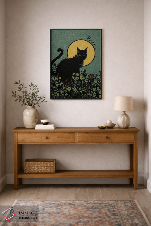 تابلو دکوراتیو گربه اثر ایلو ناتیکا - D1B
