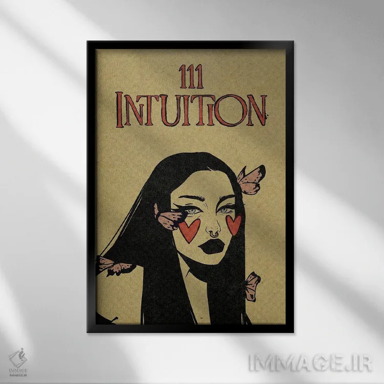 تابلو دکوراتیو عدد فرشته ۱۱۱ اثر ایلو ناتیکا - نمای قابدار مشکی