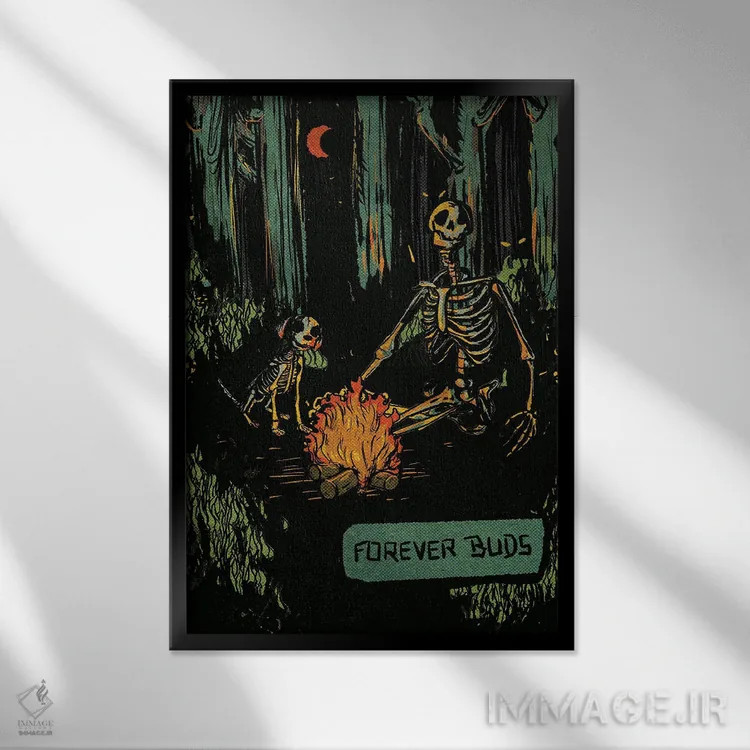 تابلو دکوراتیو دوستان همیشگی اثر ایلو ناتیکا - نمای قابدار مشکی