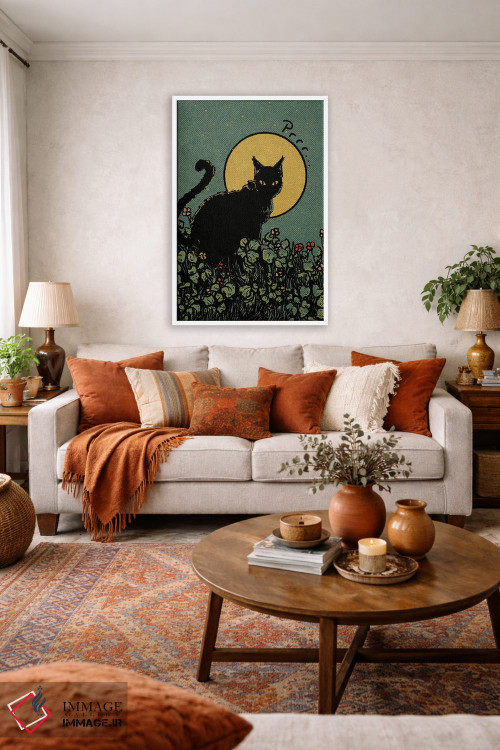تابلو دکوراتیو گربه اثر ایلو ناتیکا - D2W