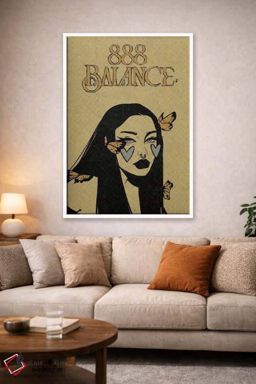 تابلو دکوراتیو عدد فرشته ۸۸۸ اثر ایلو ناتیکا - D1W