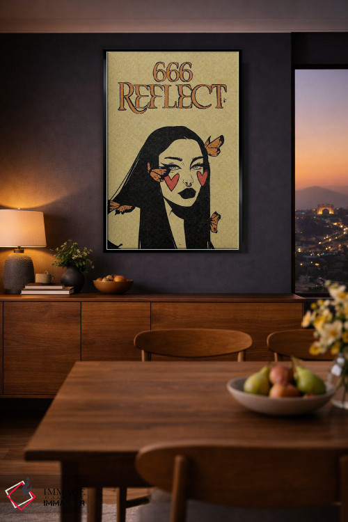 تابلو دکوراتیو عدد فرشته ۶۶۶ اثر ایلو ناتیکا - D1B