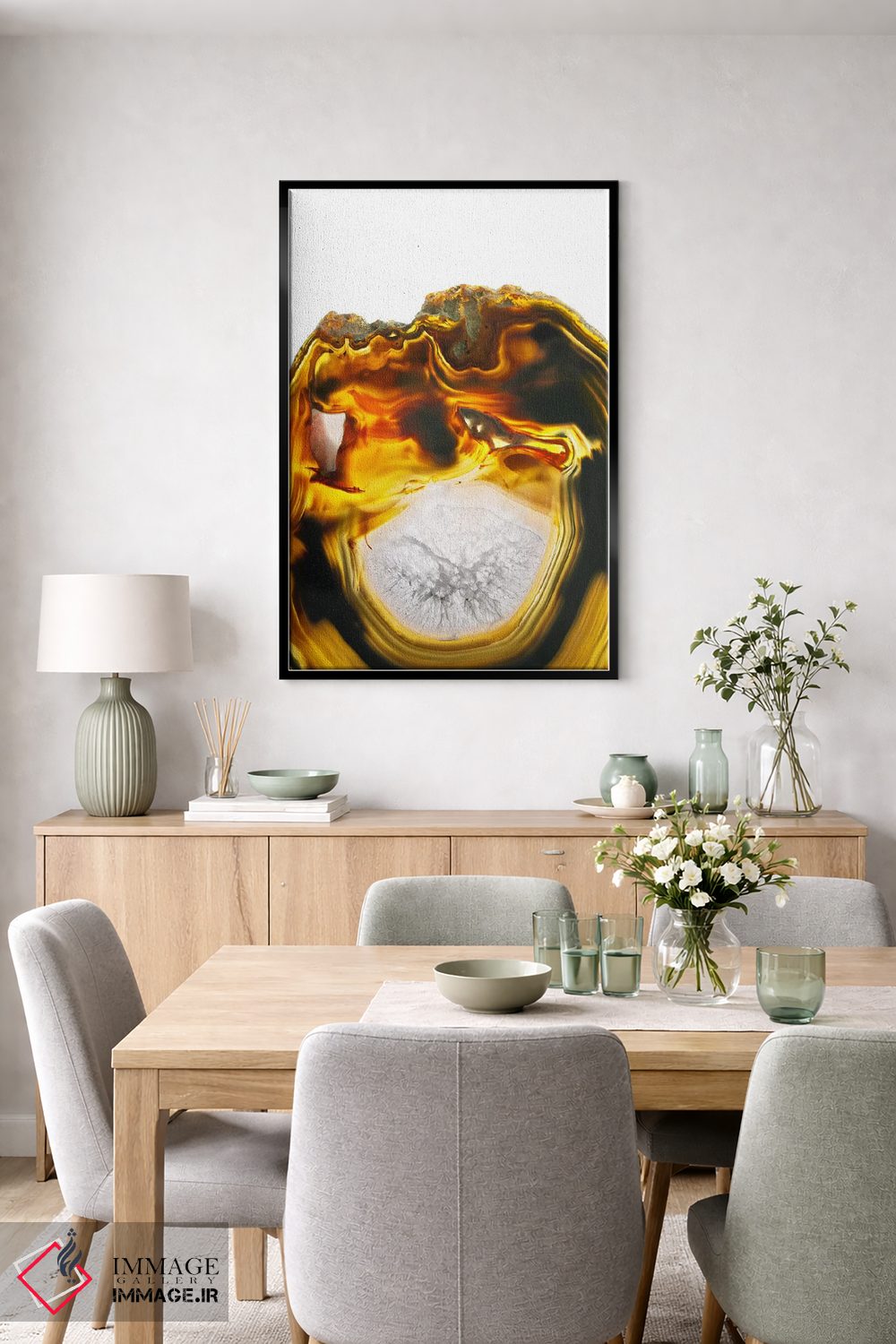 تابلو دکوراتیو گدازه کهربایی اثر فایو بای فایو کالکتیو - D6B