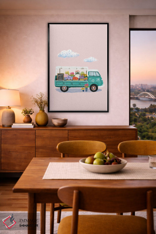 تابلو دکوراتیو بازار گل I اثر ایلاریا بندتی - D6B