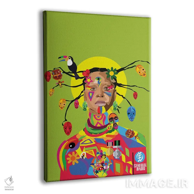 تابلو دکوراتیو بادو اثر ایندی لاو - نمای پرسپکتیو محصول