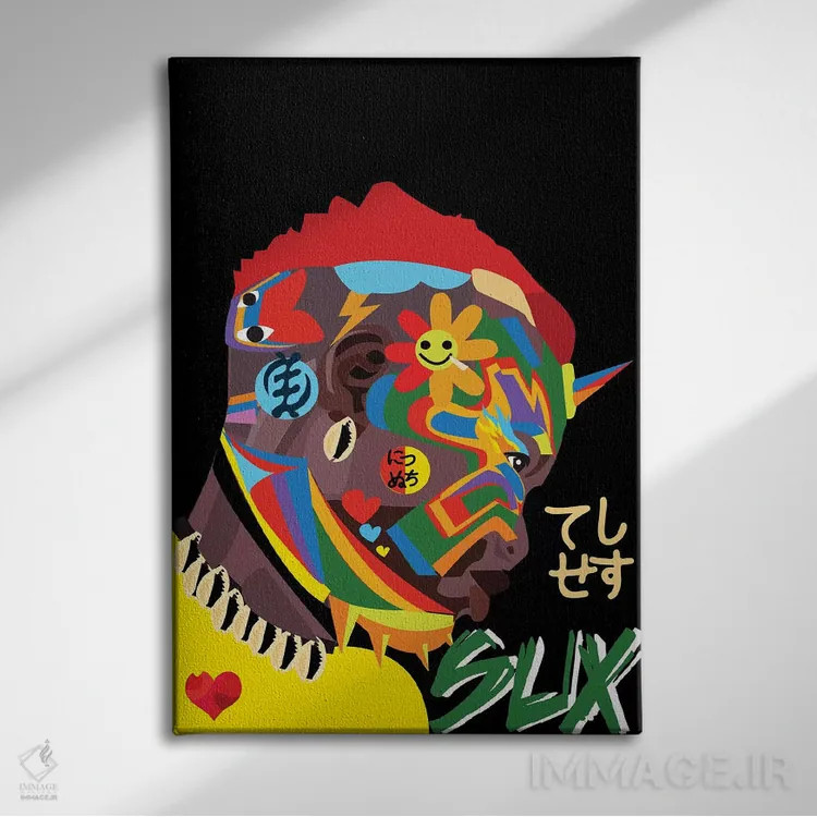 تابلو دکوراتیو سوکس اثر ایندی لاو - نمای روبهرو روی دیوار