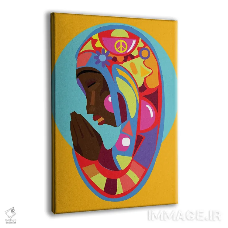 تابلو دکوراتیو مادونای سیاه اثر ایندی لاو - نمای پرسپکتیو محصول