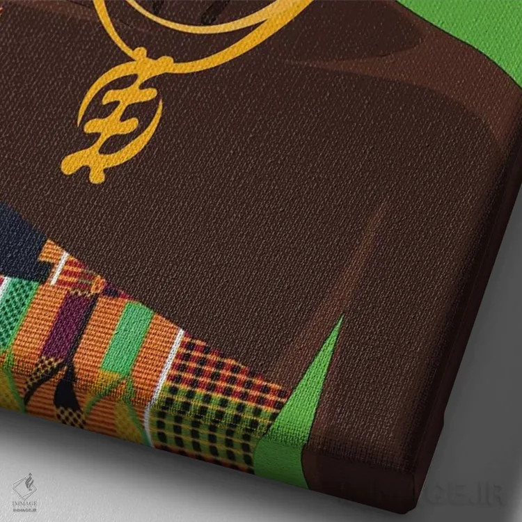 تابلو دکوراتیو آکیرا اثر ایندی لاو - نمای نزدیک بافت بوم