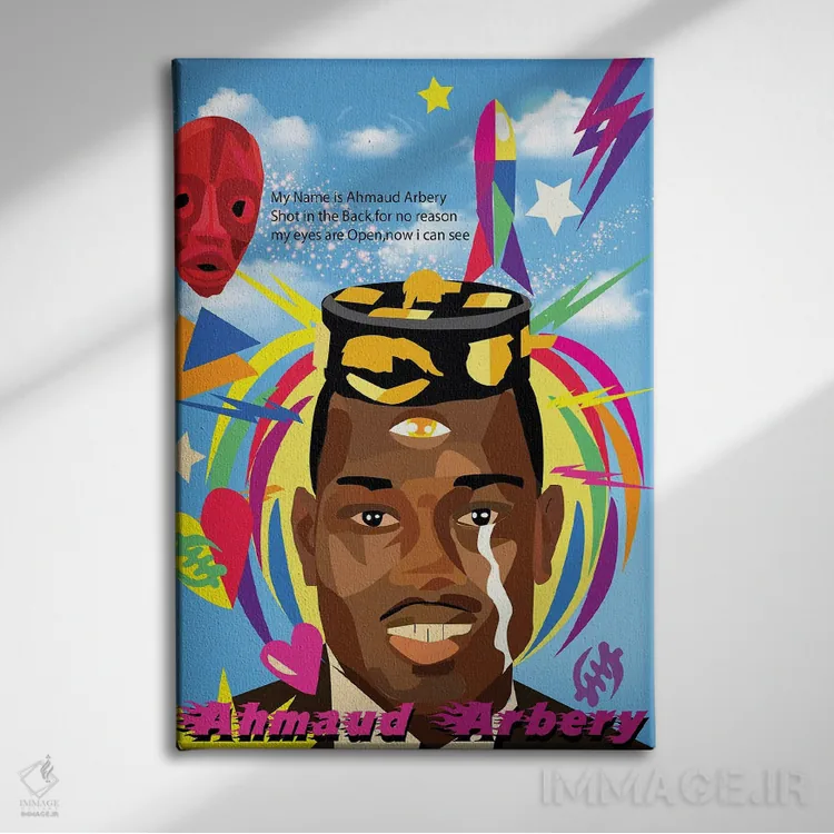 تابلو دکوراتیو احمود آربری اثر ایندی لاو - نمای روبهرو روی دیوار