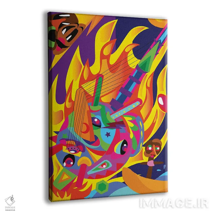 تابلو انتزاعی کرای اسرارآمیز اثر ایندی لاو - نمای پرسپکتیو محصول