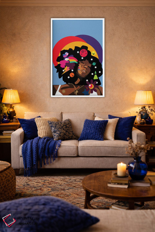 تابلو دکوراتیو سیمی اثر ایندی لاو - D3W