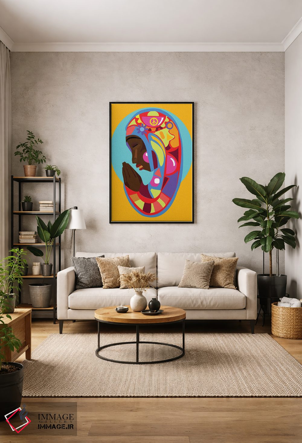 تابلو دکوراتیو مادونای سیاه اثر ایندی لاو - D2B