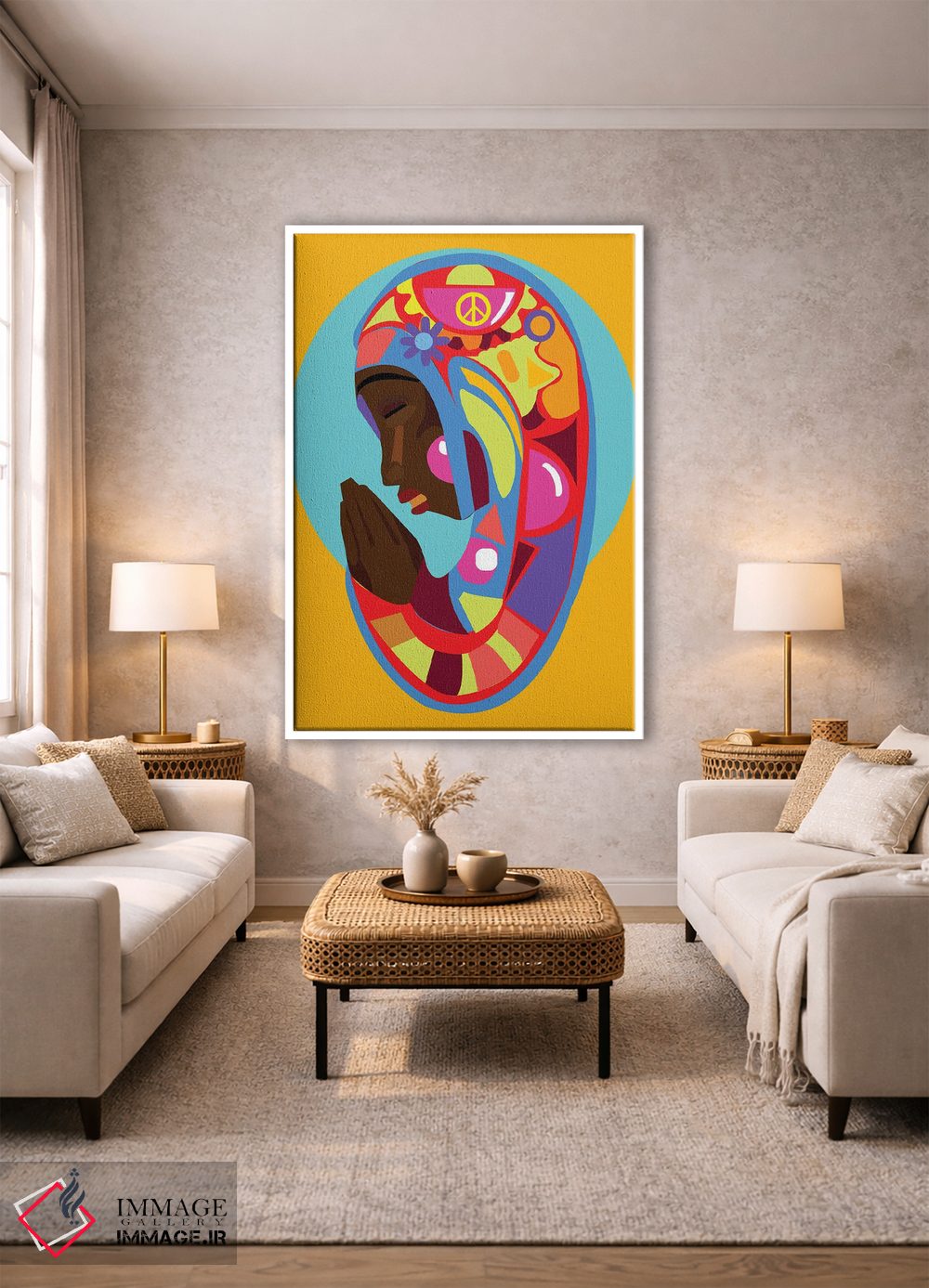 تابلو دکوراتیو مادونای سیاه اثر ایندی لاو - D1W