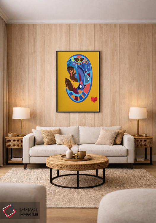 تابلو دکوراتیو مریم آبی اثر ایندی لاو - D2B