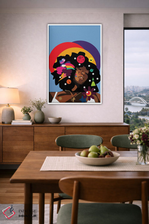 تابلو دکوراتیو سیمی اثر ایندی لاو - D6W