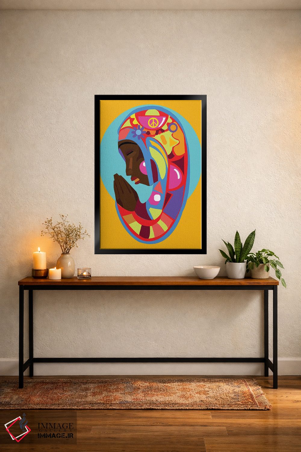 تابلو دکوراتیو مادونای سیاه اثر ایندی لاو - D5B