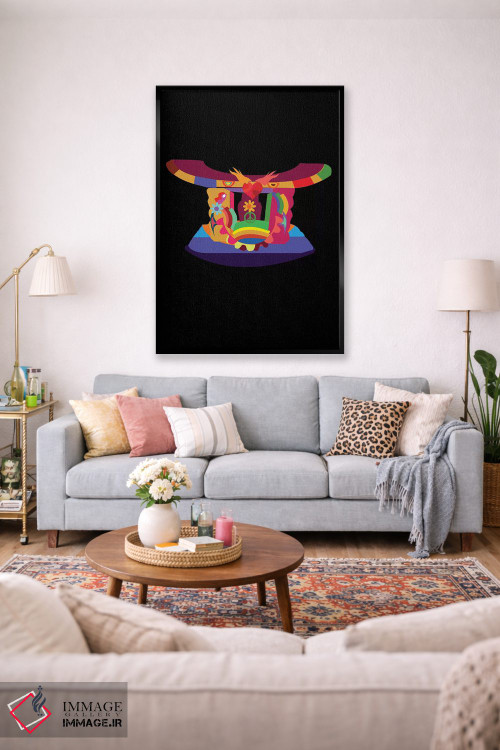 تابلو دکوراتیو چهارپایه اثر ایندی لاو - D1B