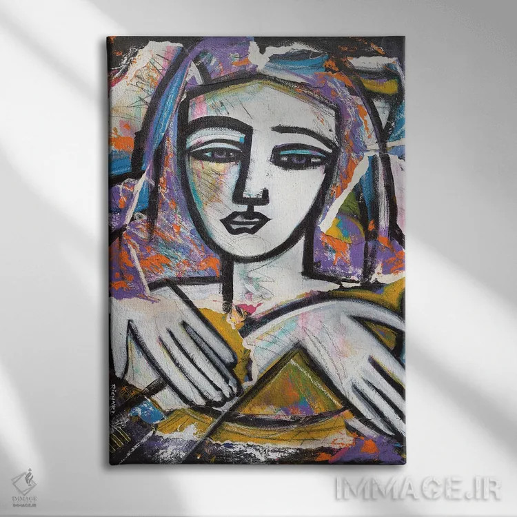 تابلو دکوراتیو مونای مدرن اثر ایلین ریچارد - نمای روبهرو روی دیوار